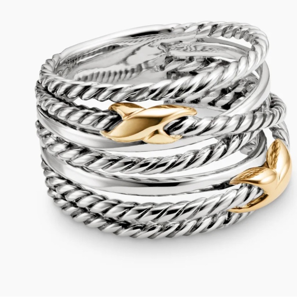 David Yurman Double X Cross Over Ring